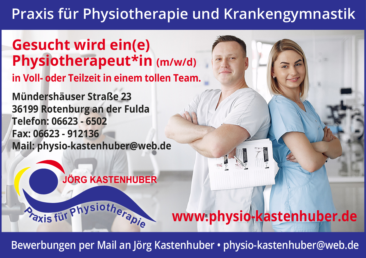 Stellenanzeige Physiotherapeut*in gesucht